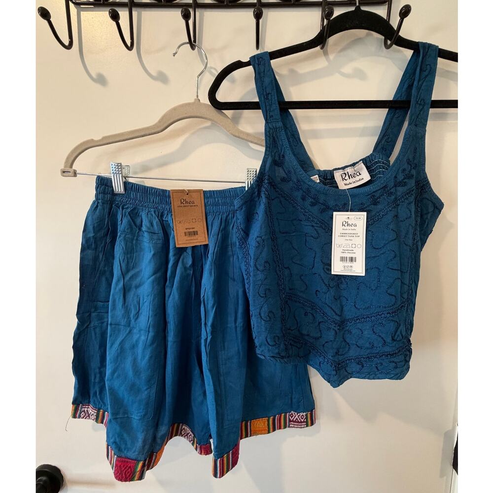 Two Piece Boho Outfit 100% Viscose Rhea Womens Small/Medium